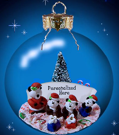 Panda Christmas ornament