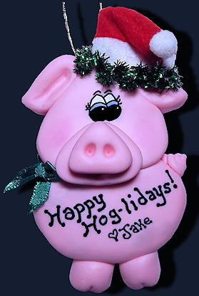 Pig Santa Ornament
