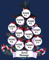 Pig Family Personalized Tree of 11