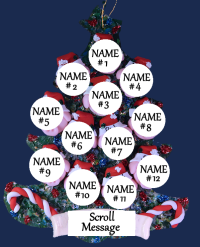 Pig Family Personalized Tree of 12