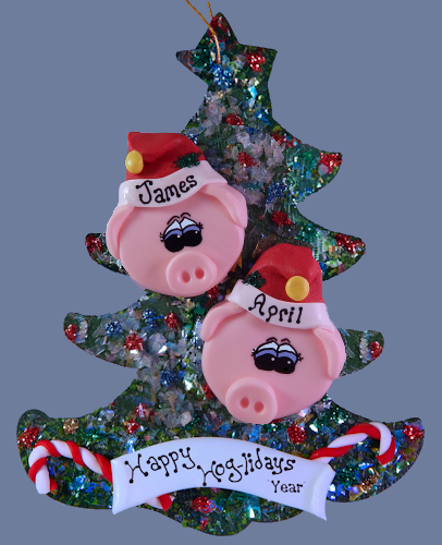 Pig Family Personalized Tree of 2