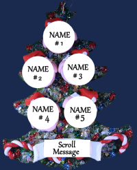 Pig Family Personalized Tree of 5